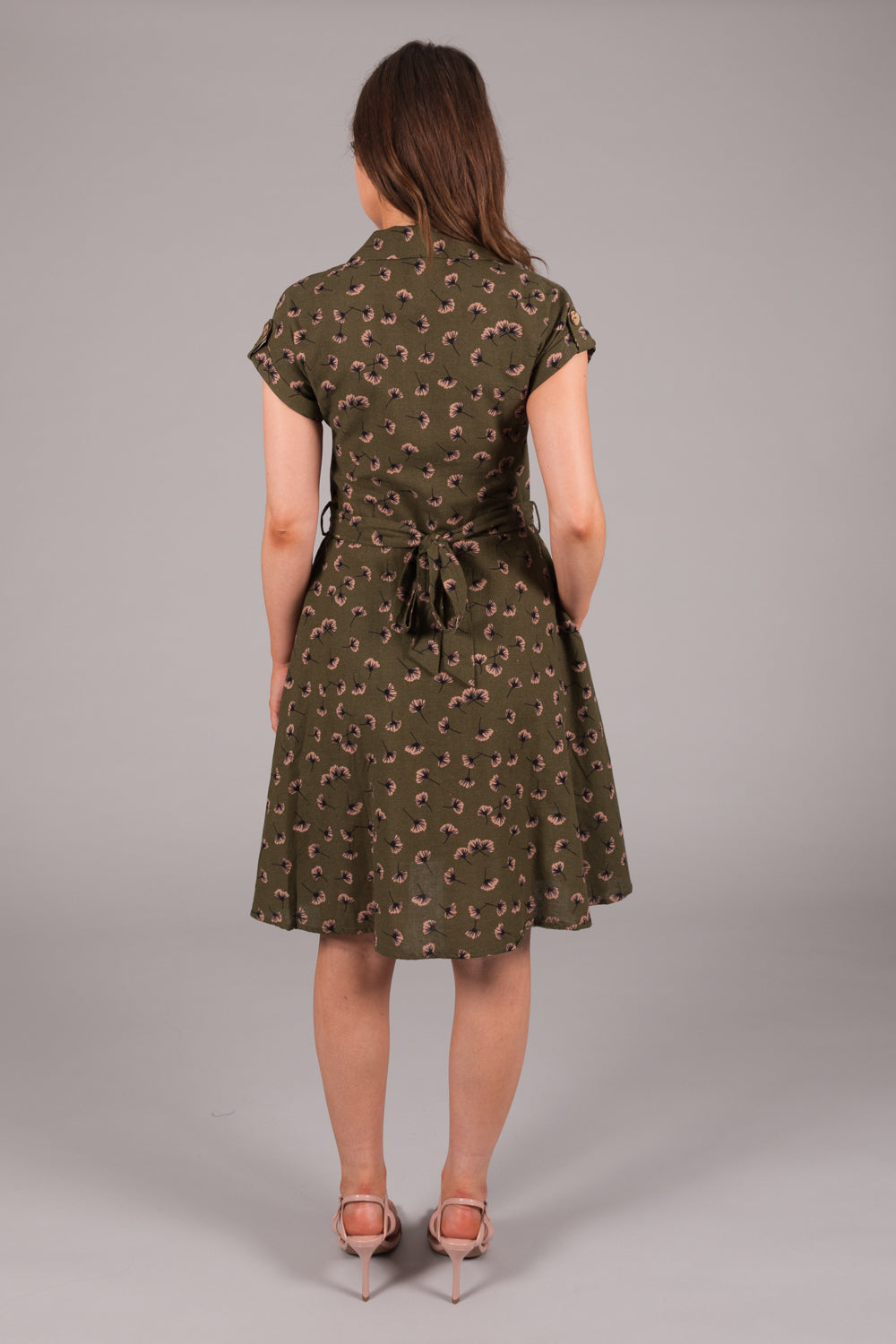 Button Dress with Belt