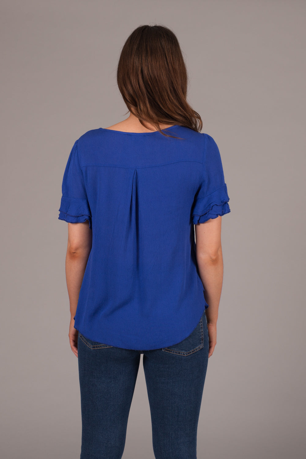 Layered Tie Top - Blue