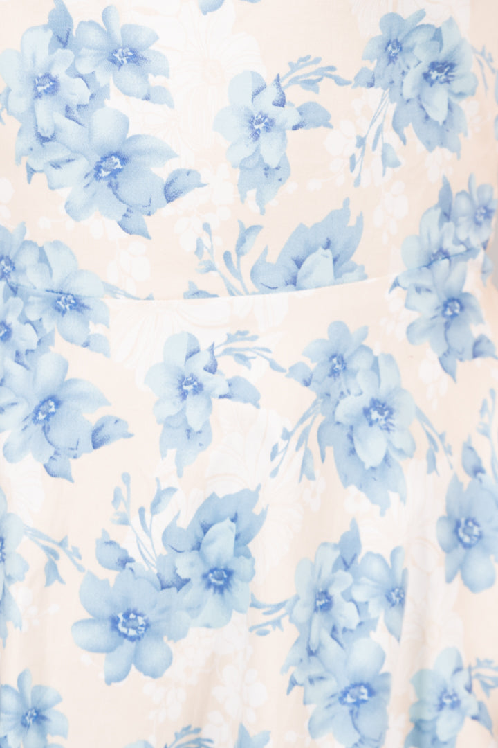 Blue Bloom Fit & Flare Dress