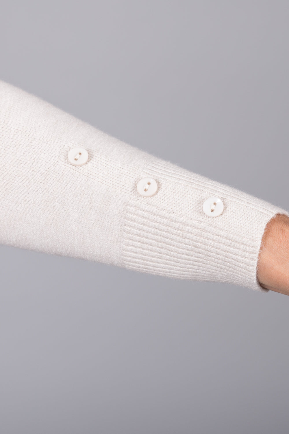 V-Neck Knit Cardigan - Stone