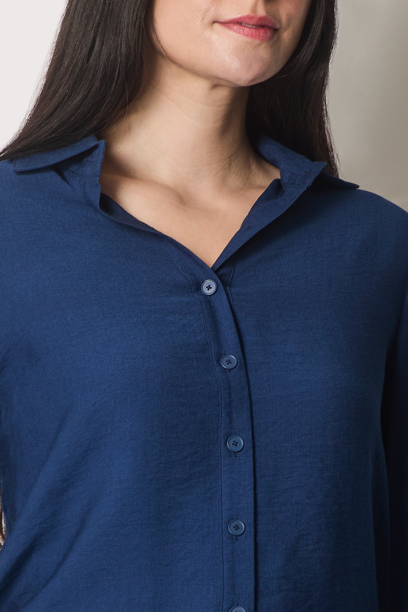 Shirt with Button Cuffs - Navy