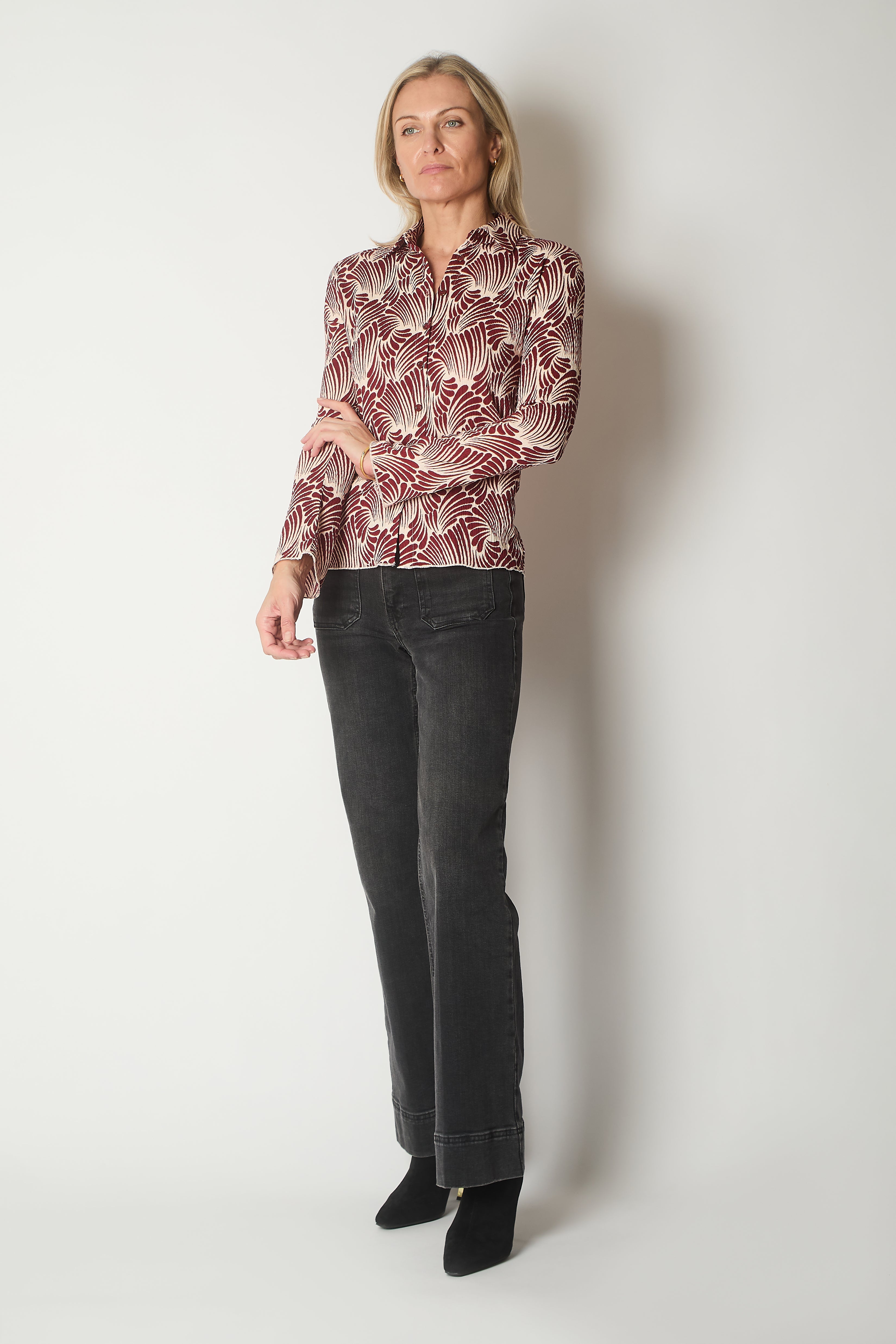 Bold Leaf Print Shirt