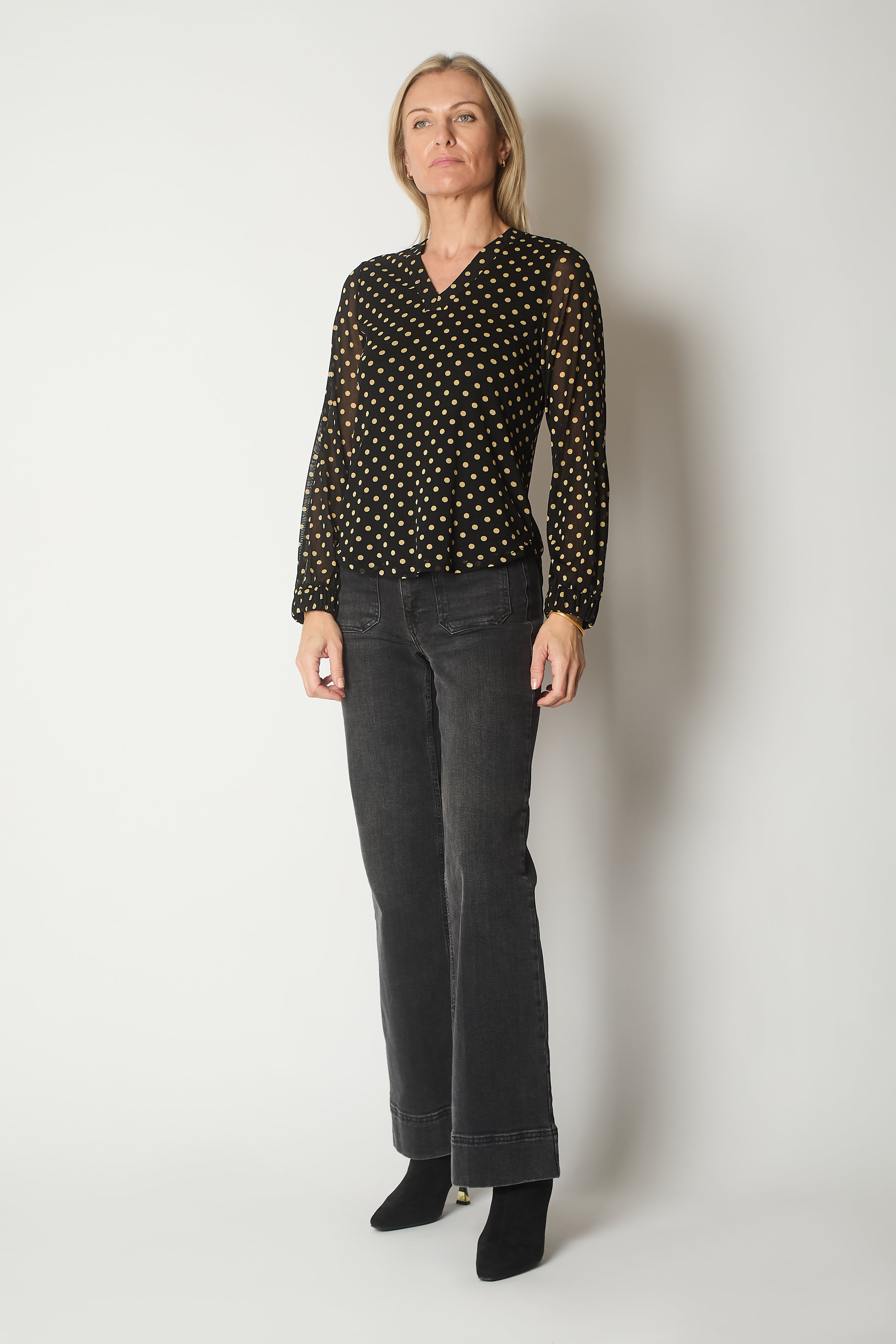 Polka Dot Long Sleeve Top