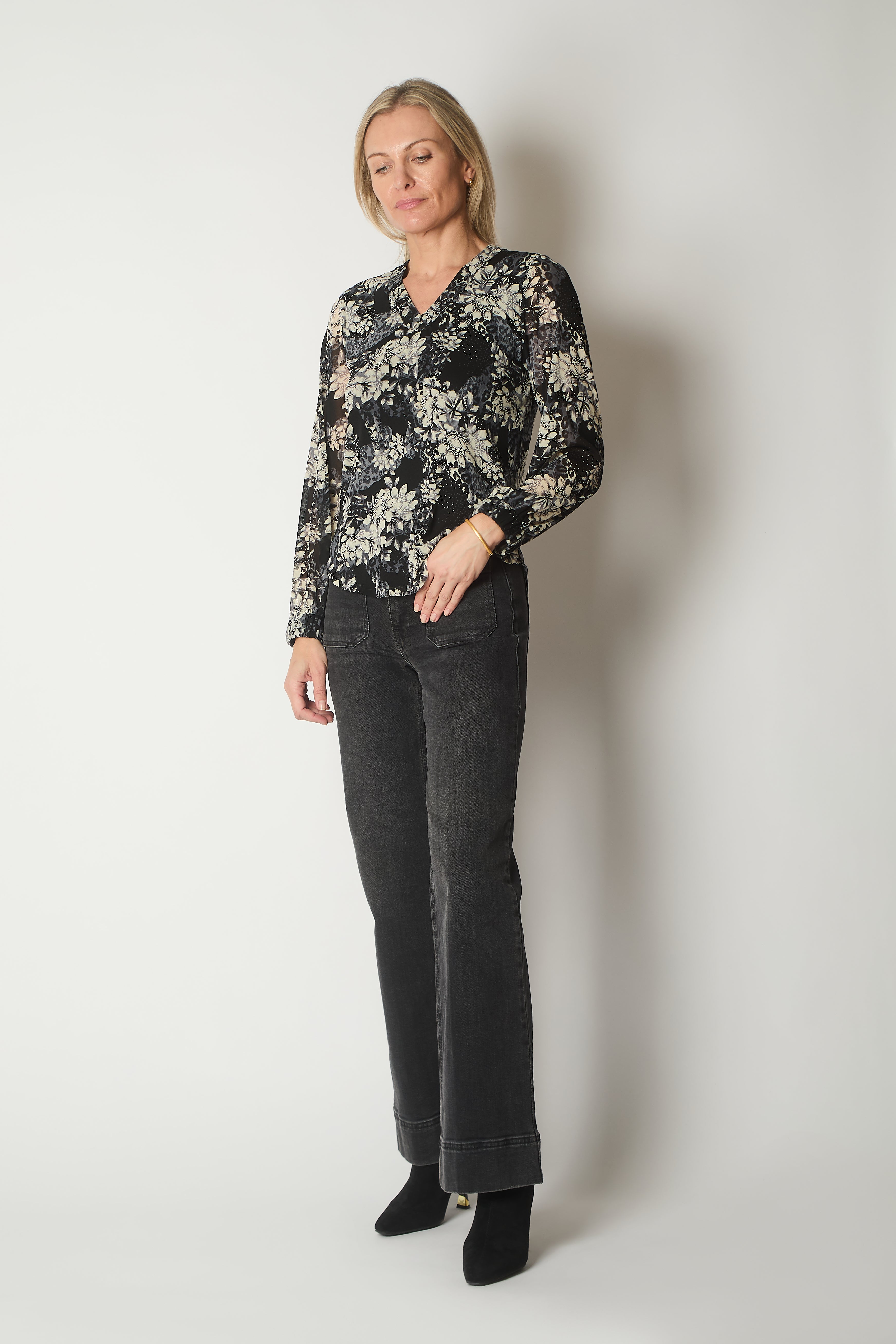 Floral Print Long Sleeve Top