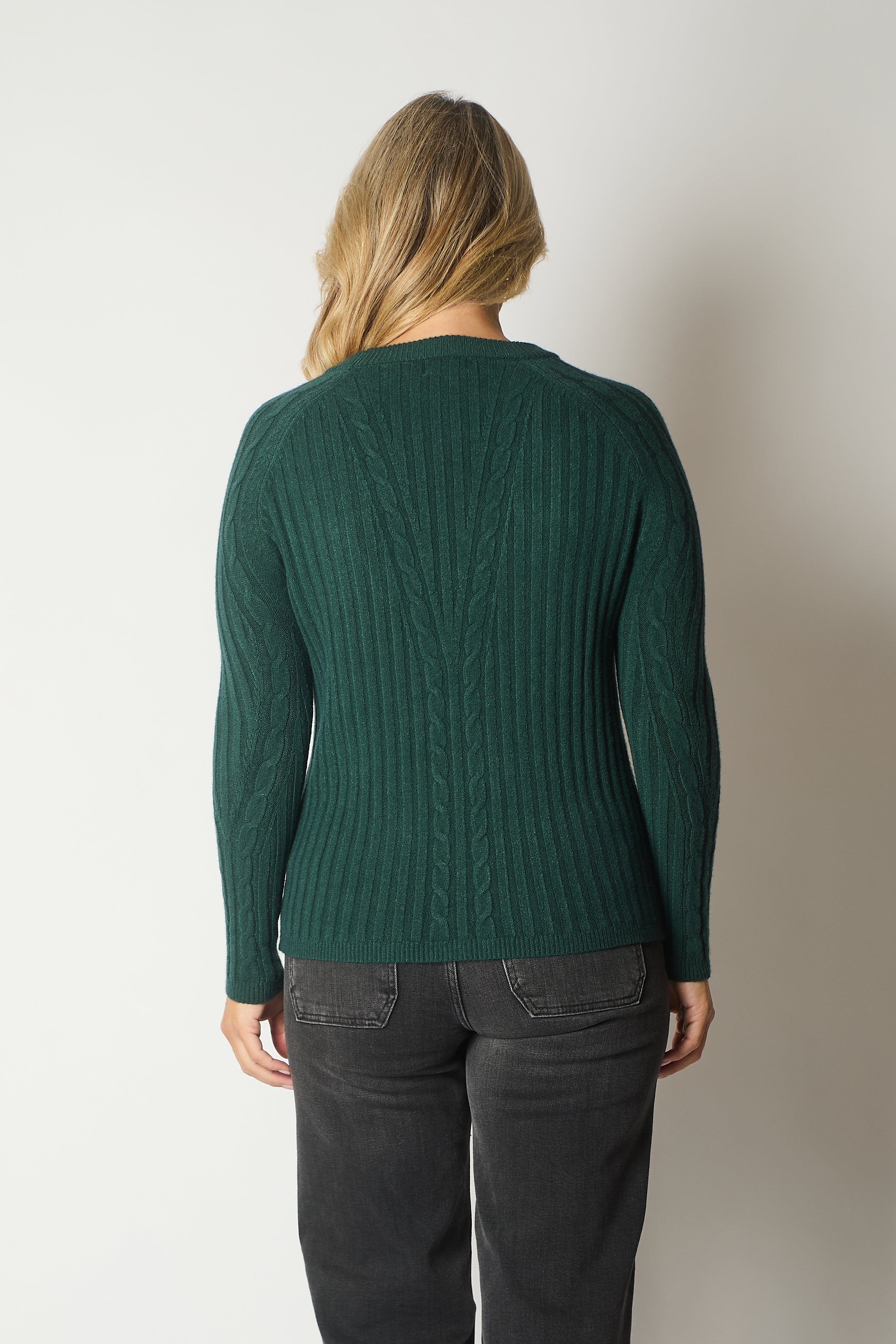 Cable Knit Jumper - Green