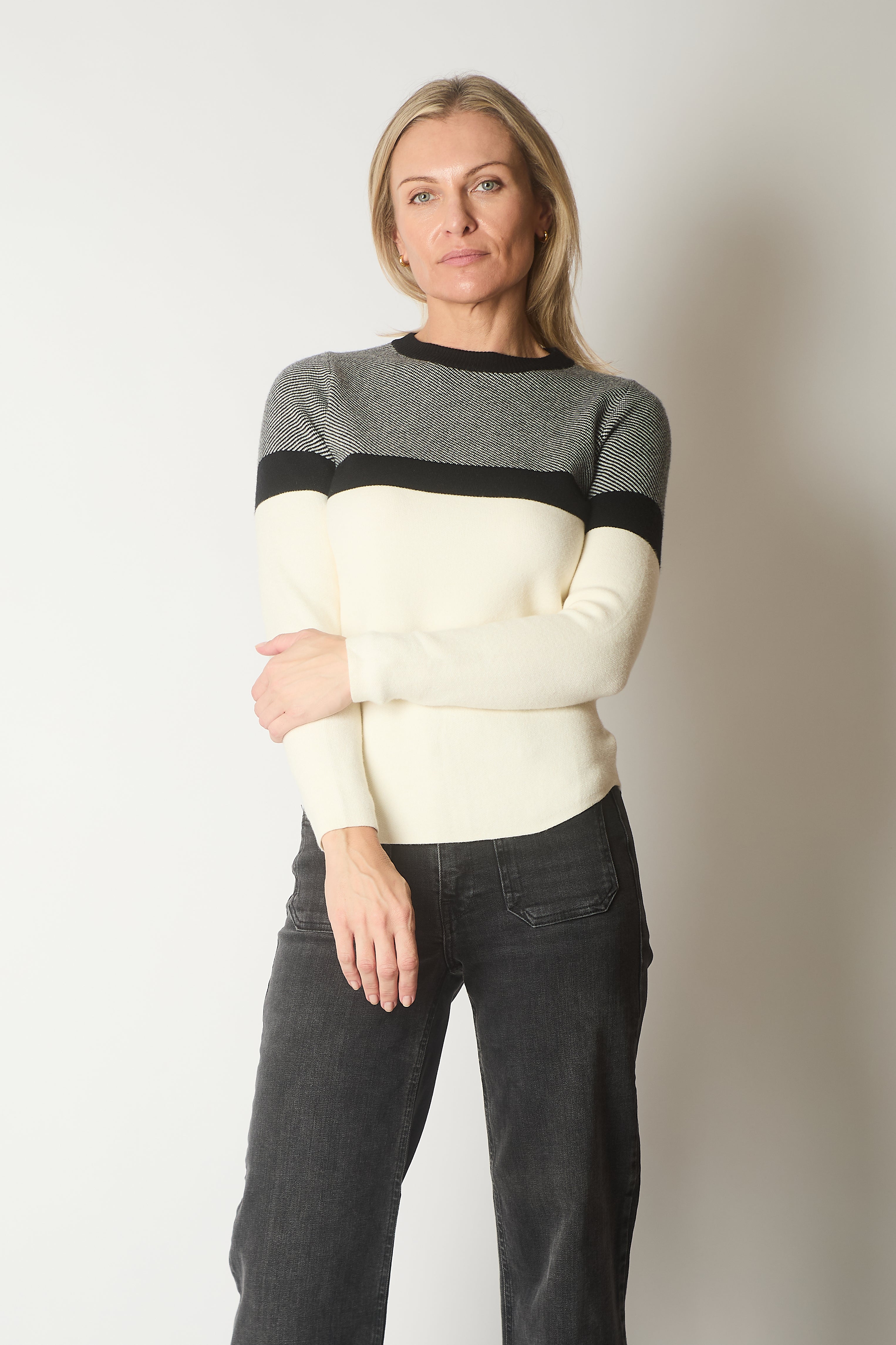 Colour Block Knit Jumper