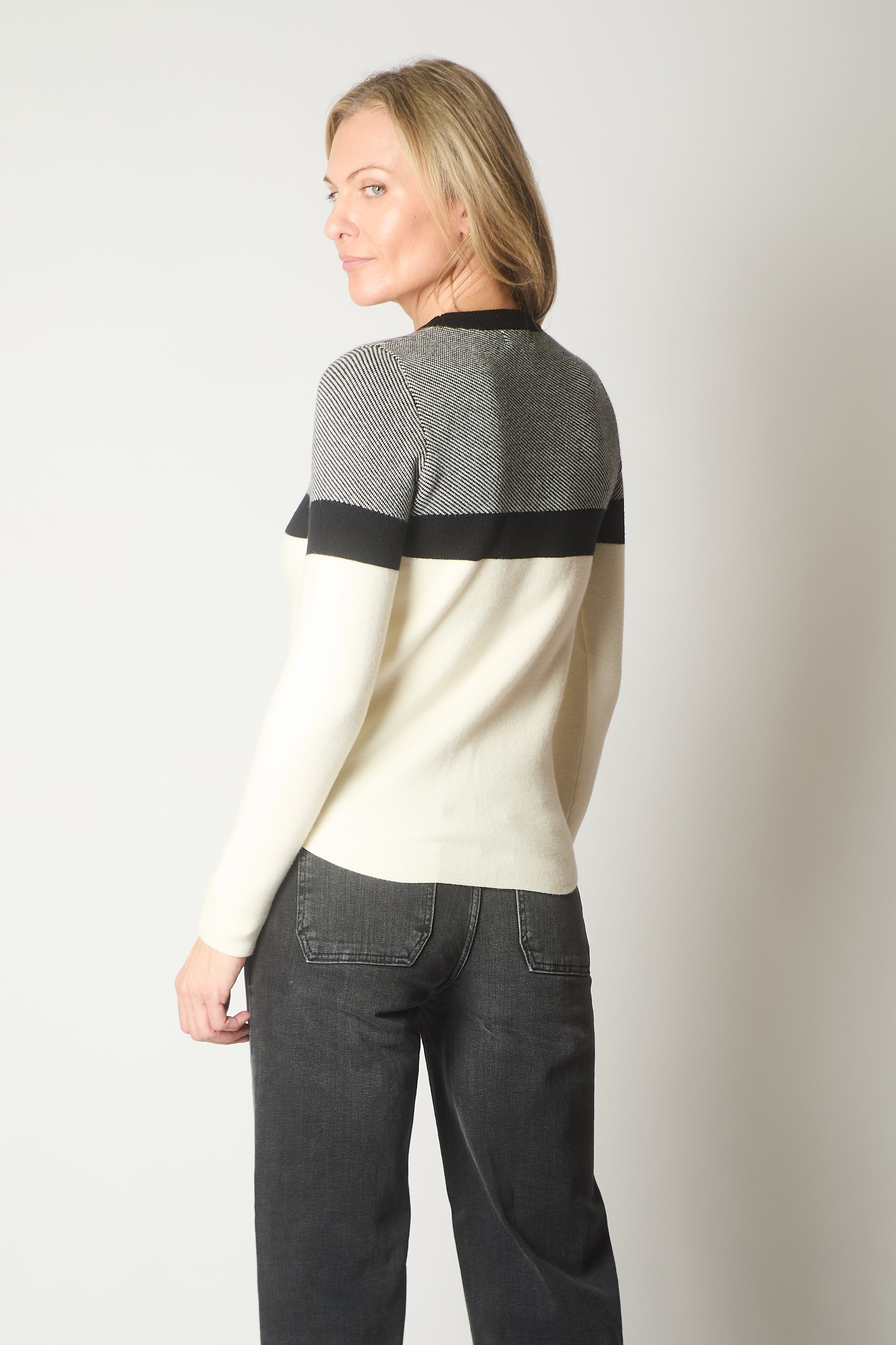 Colour Block Knit Jumper