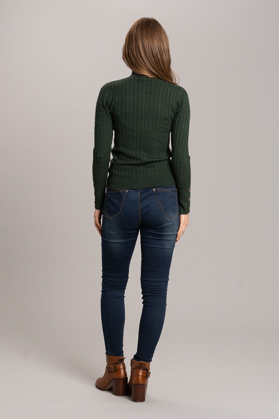 High Neck Jumper - Green