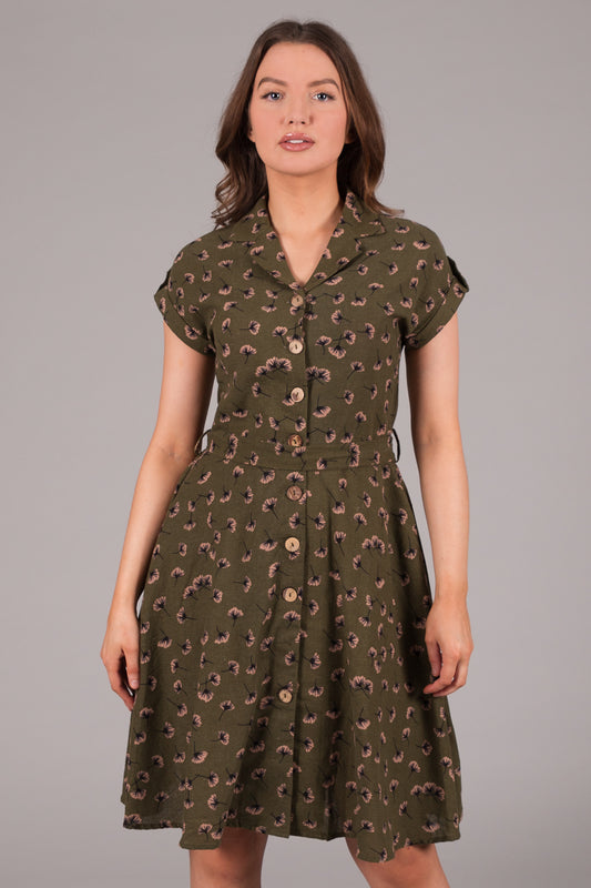 Button Dress with Belt