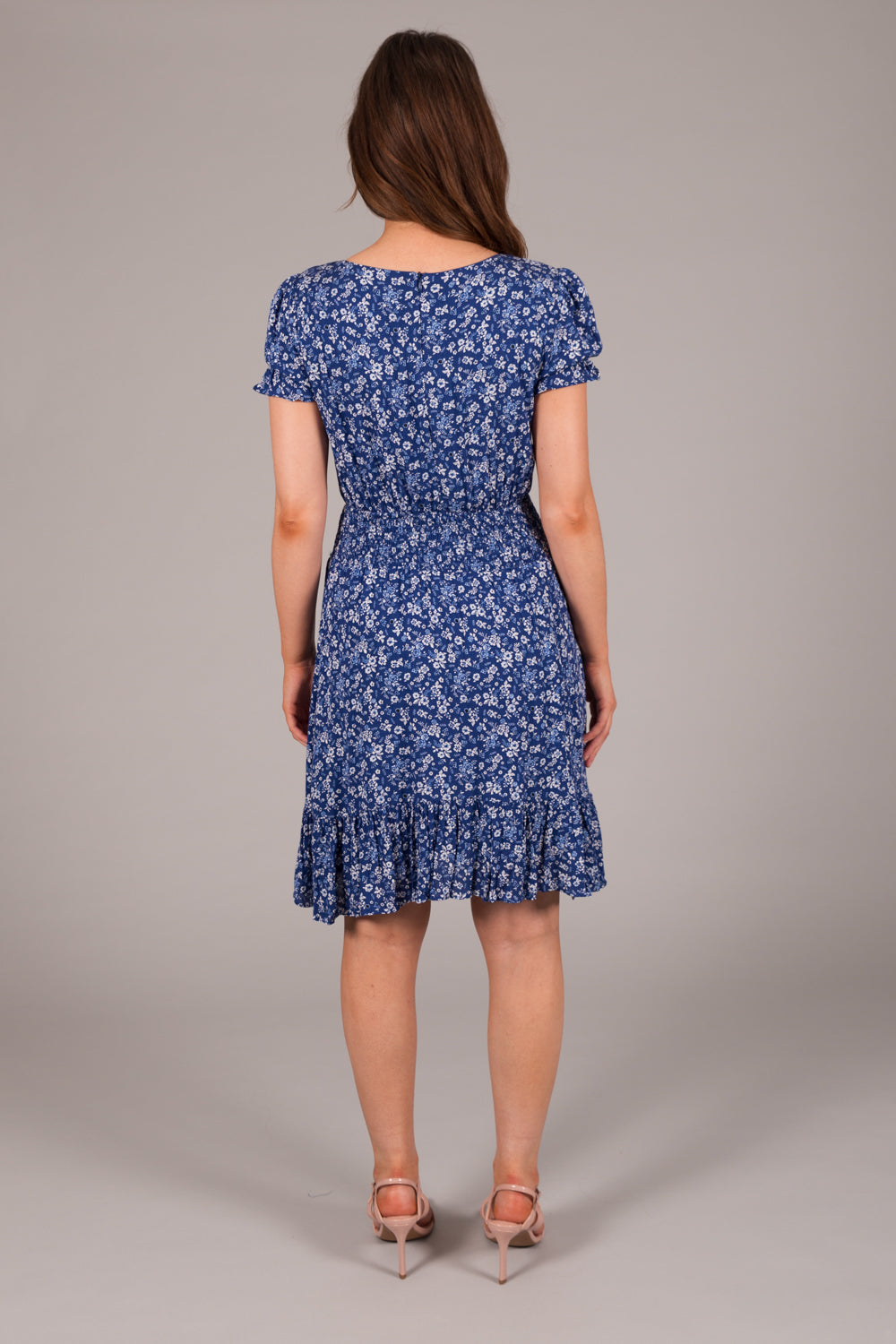 Ditsy Print Dress - Blue