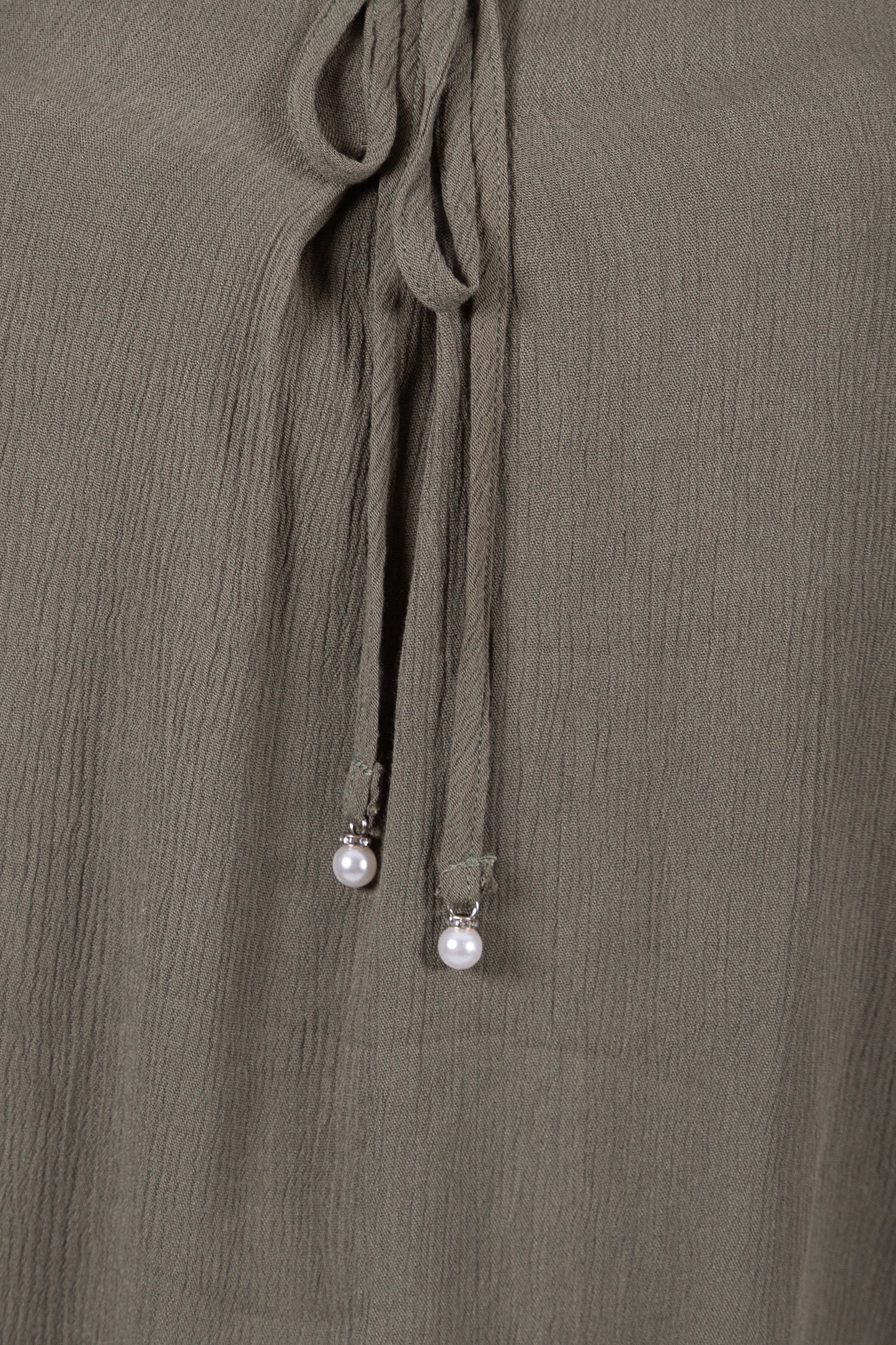 Layered Tie Top - Khaki