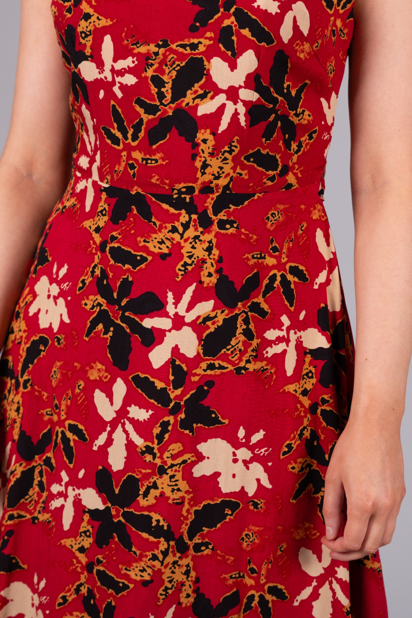 Amelia Print Summer Dress - Red