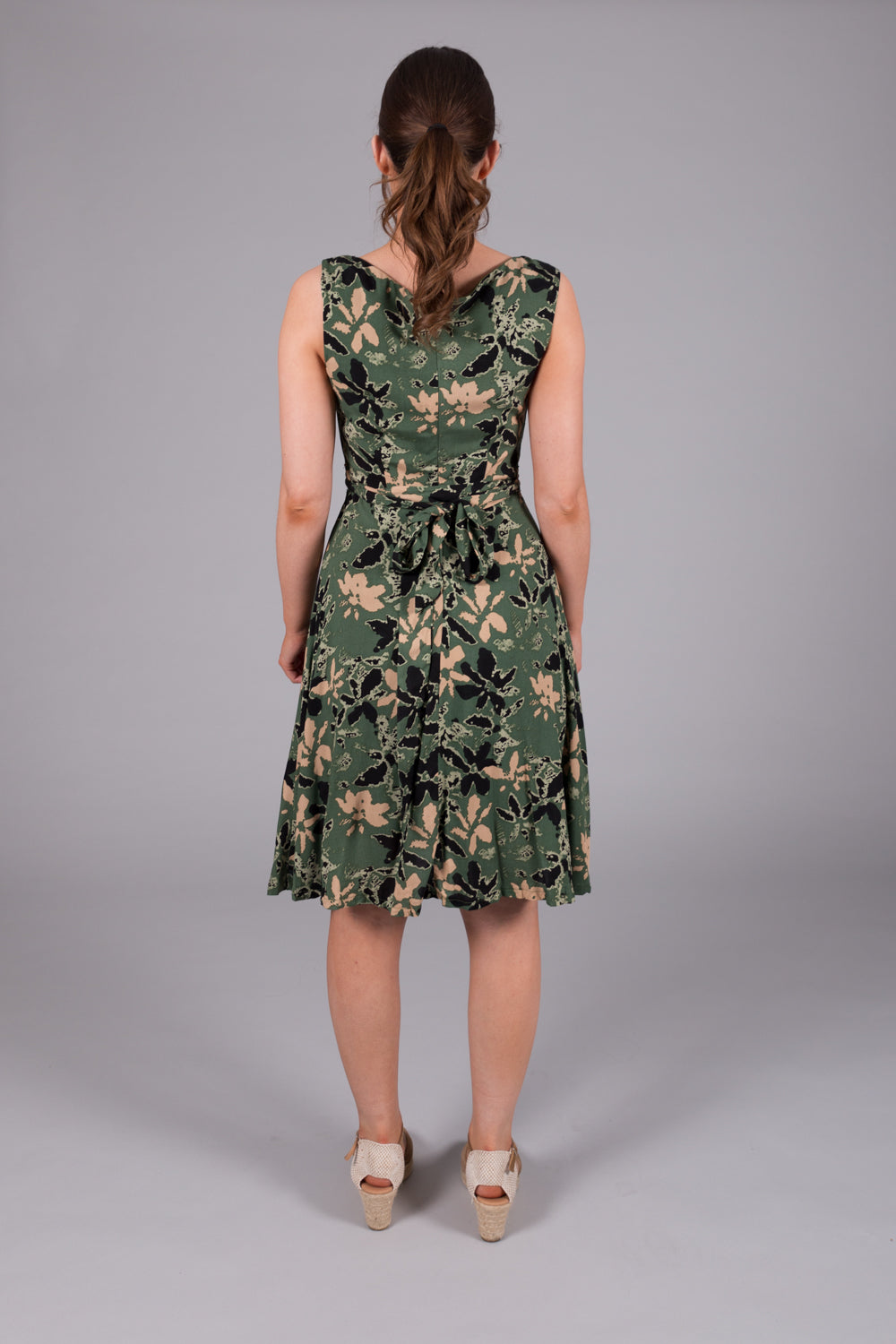 Amelia Print Summer Dress - Green