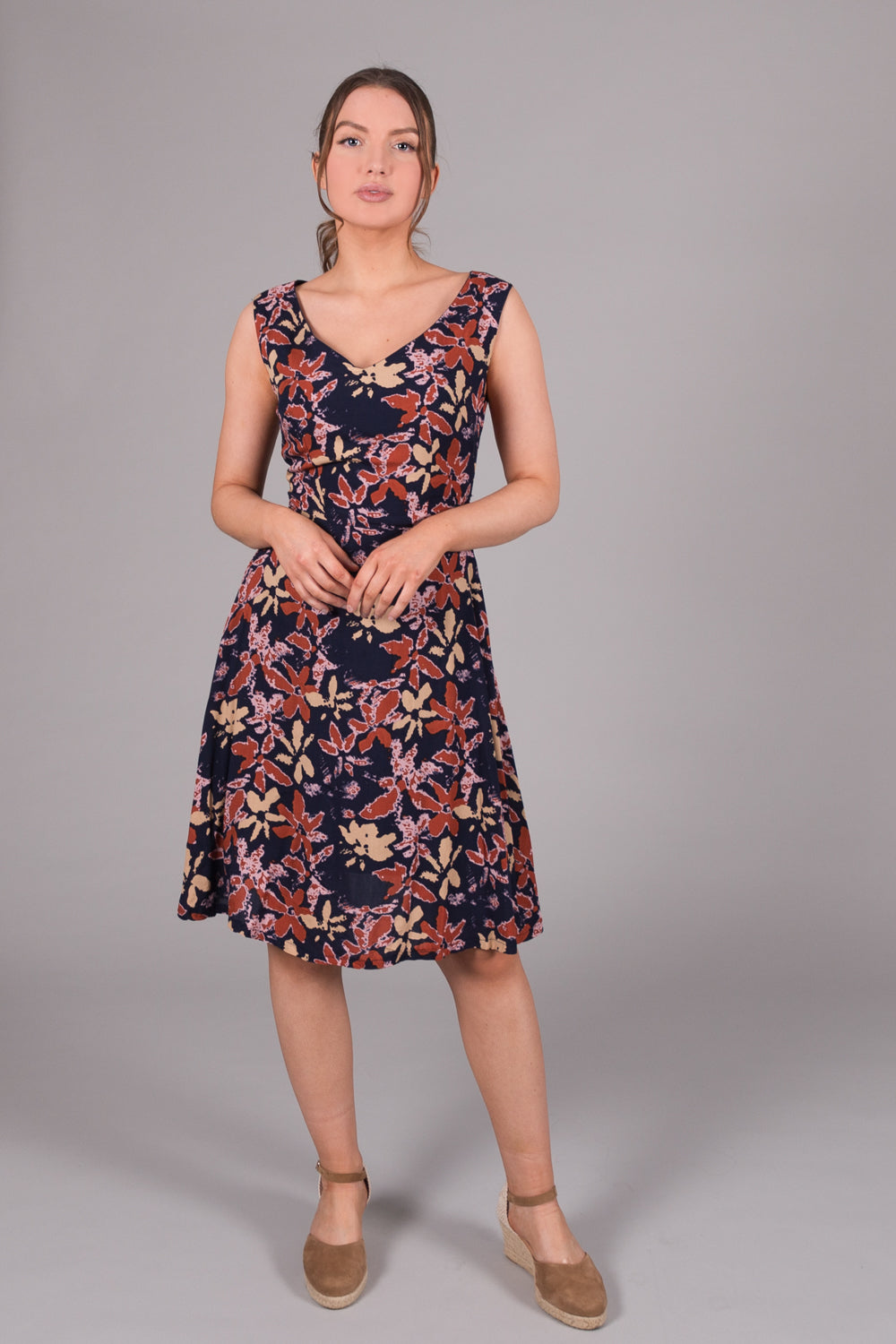 Amelia Print Summer Dress - Blue