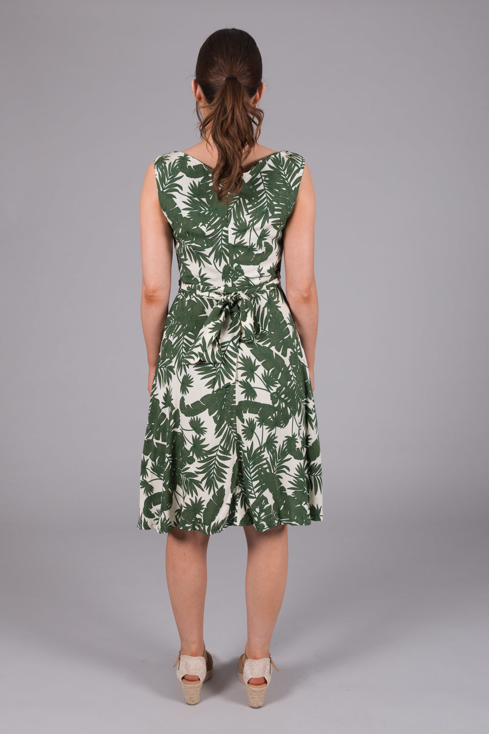 Floral Print Summer Dress - Green