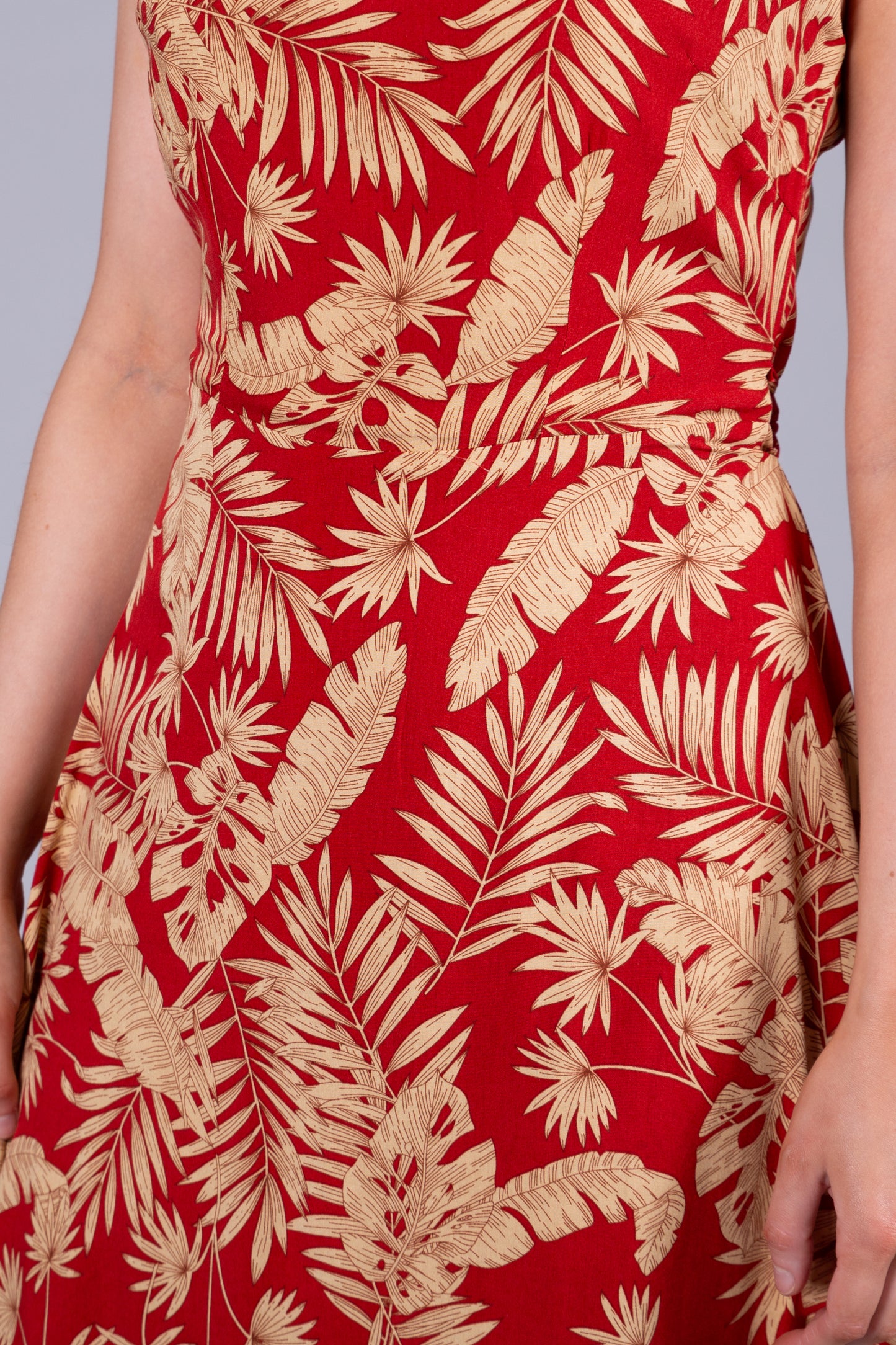 Floral Print Summer Dress - Red