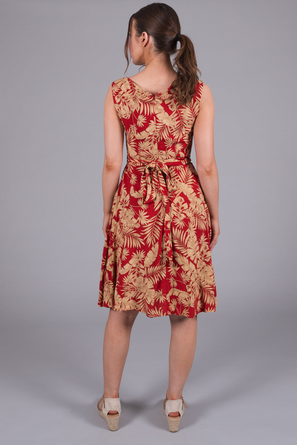 Floral Print Summer Dress - Red