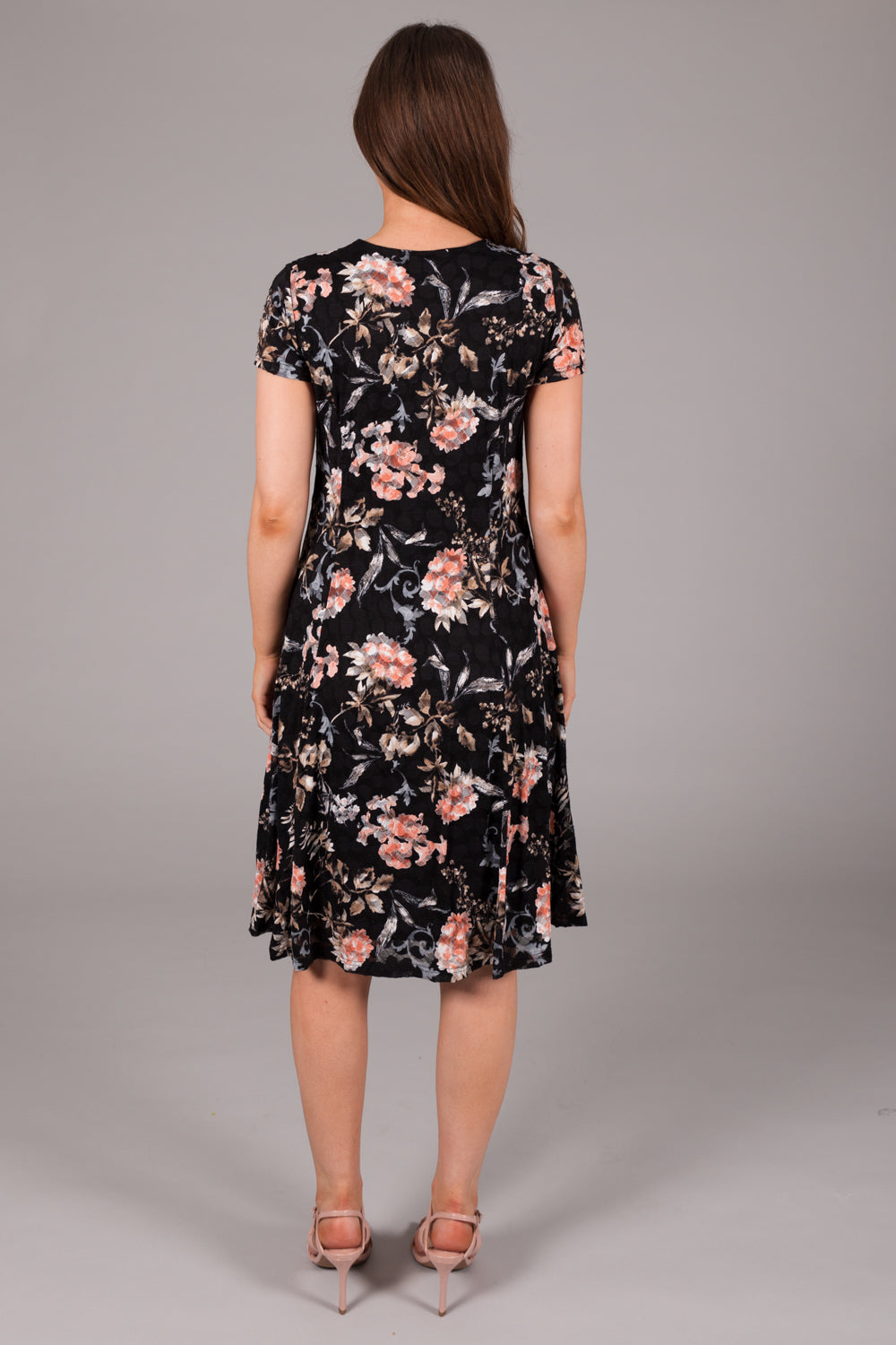 Floral Lace Dress - Black