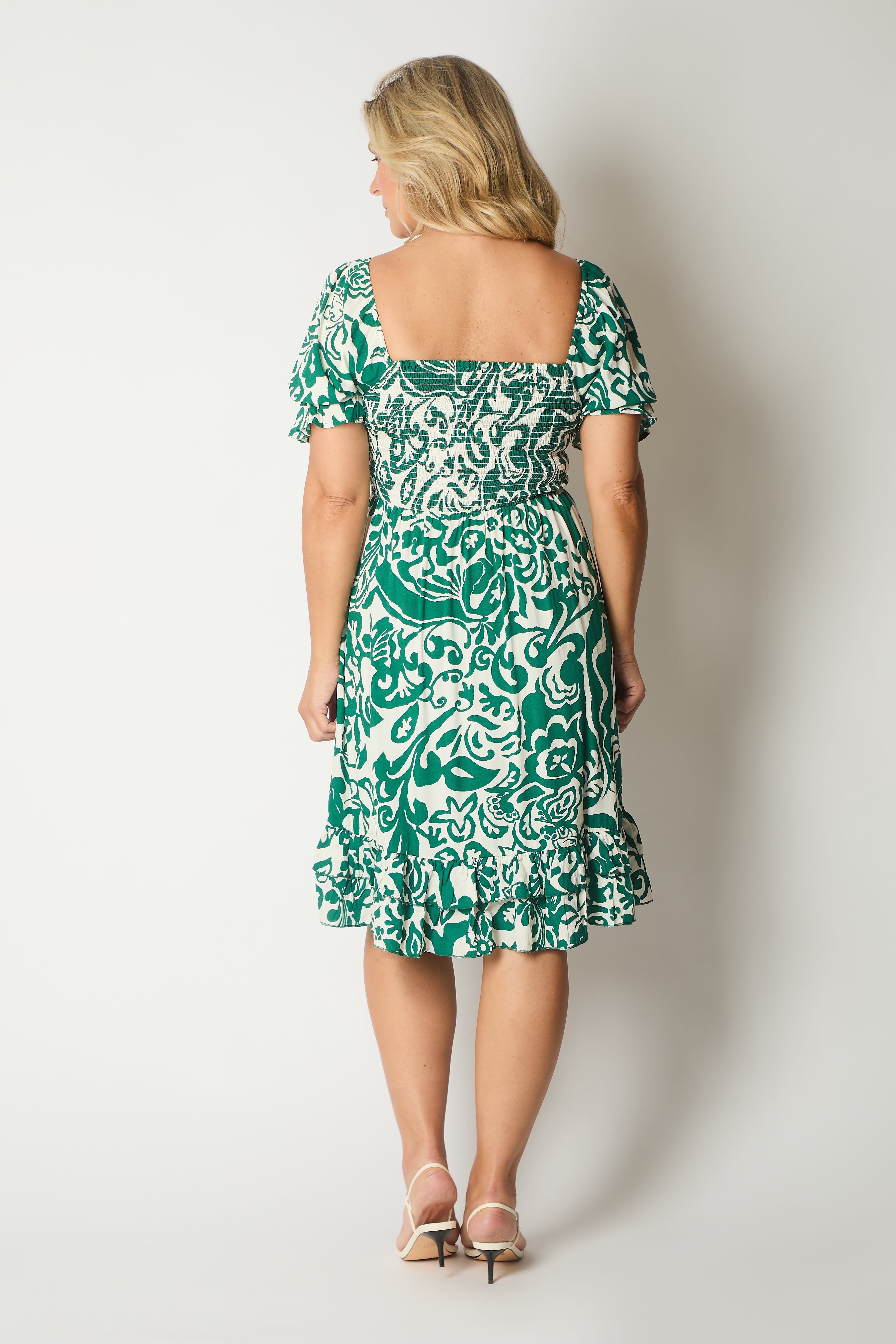 Floral Print Smock Midi Dress