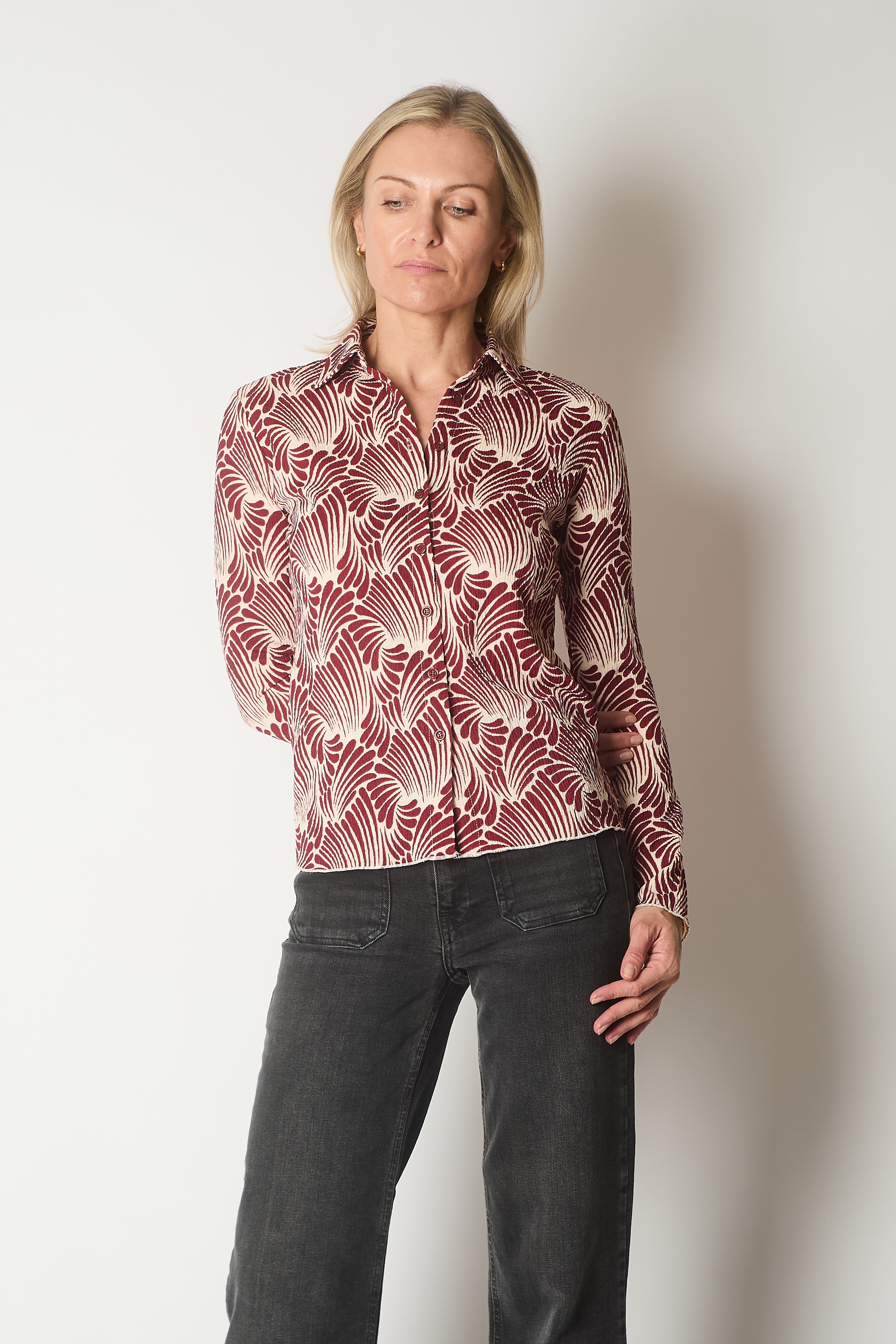 Bold Leaf Print Shirt