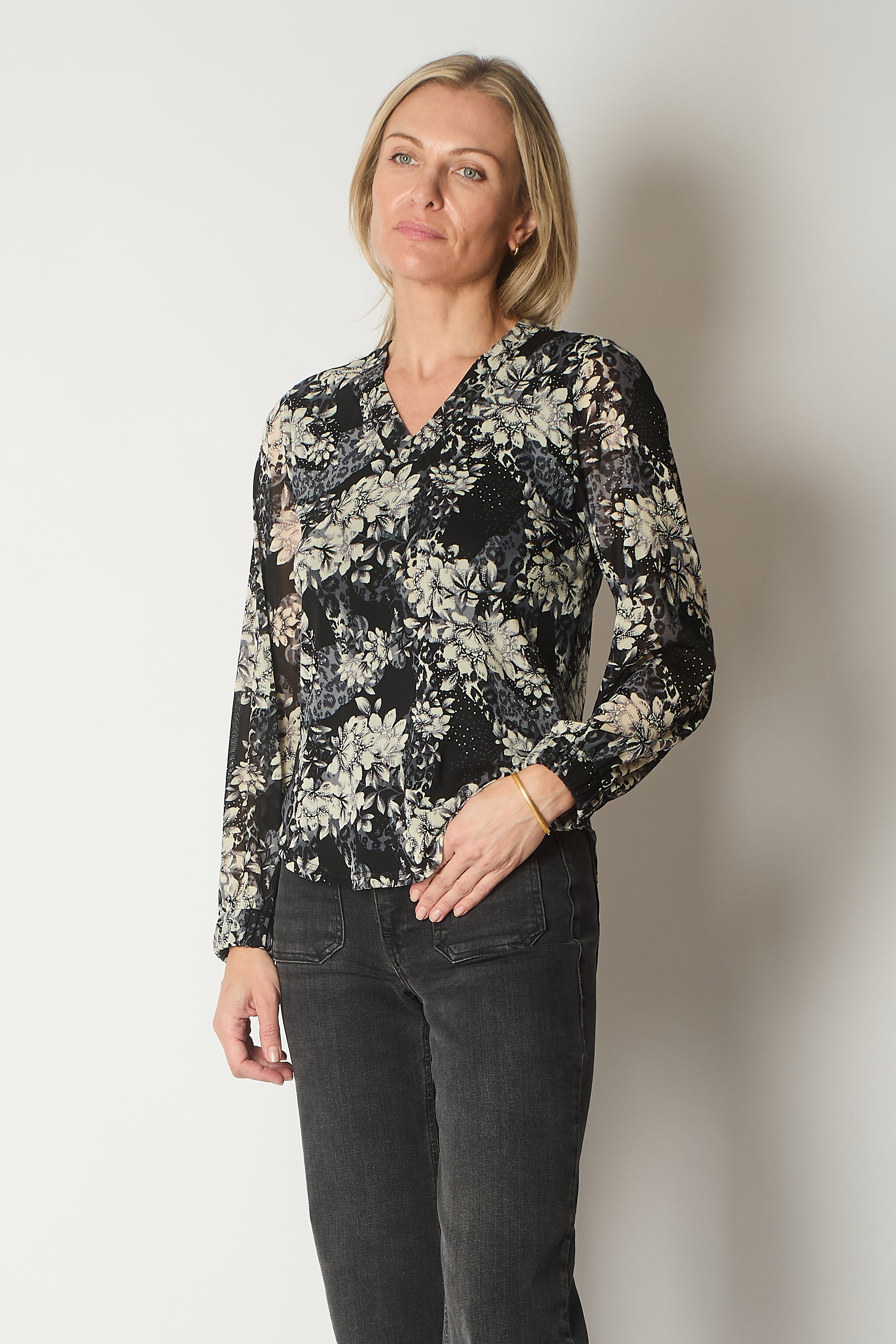 Floral Print Long Sleeve Top