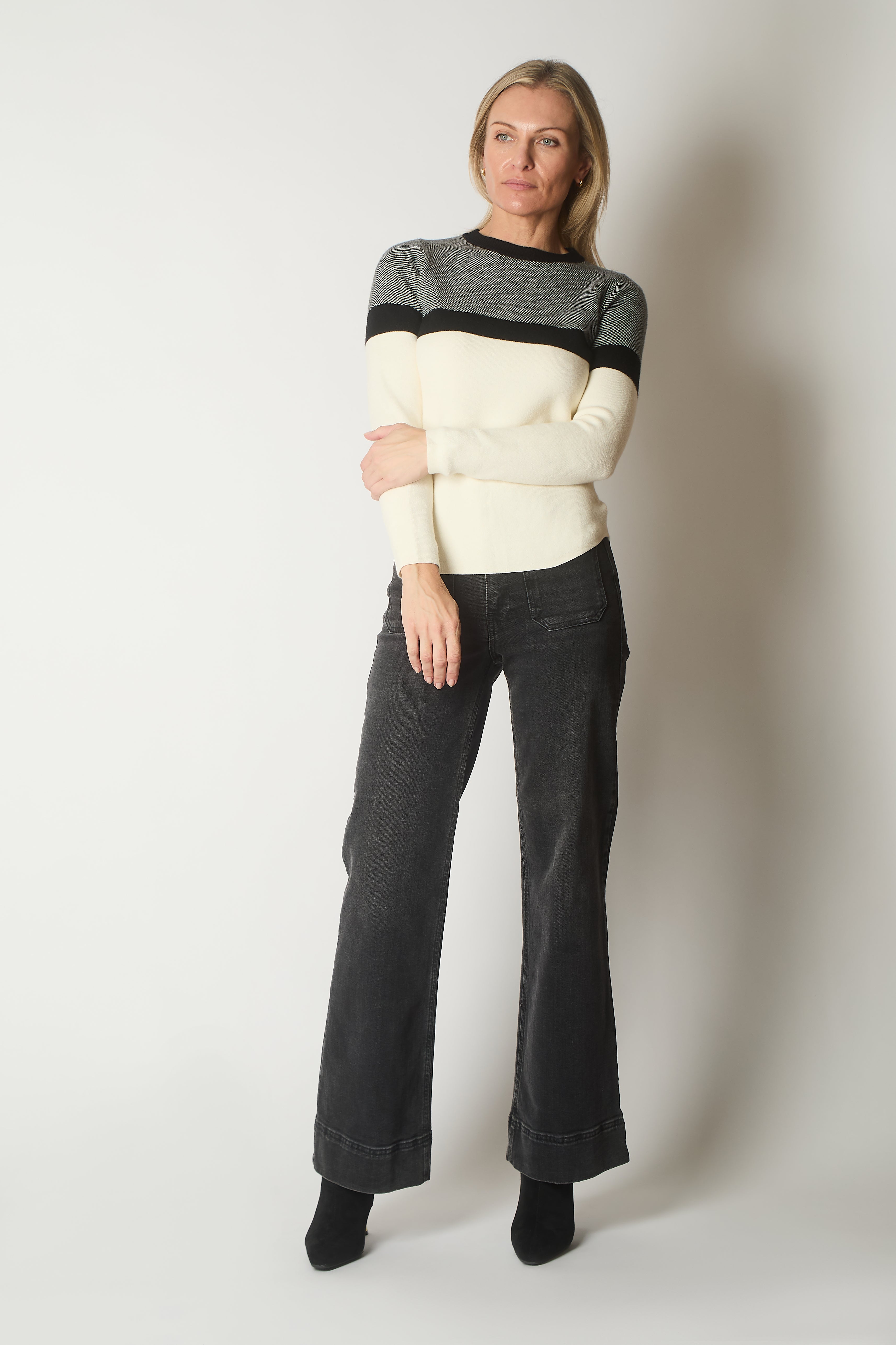 Colour Block Knit Jumper